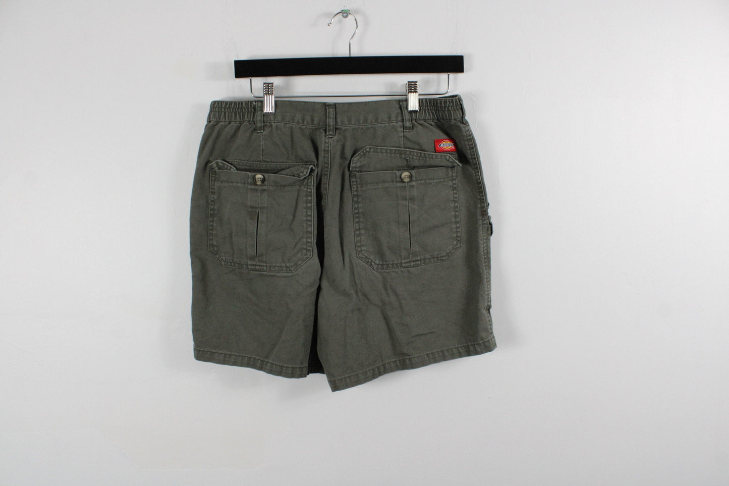 Vintage 1990s Dickies Denim Shorts / 90s Vintage Canvas Cargo Trunks / Streetwear / Hip Hop Clothing / Jorts / Size 38