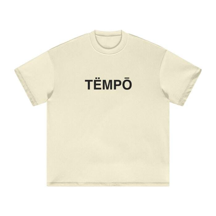 Relocation Logo Tempo T-Shirt / Beige - 305 GSM