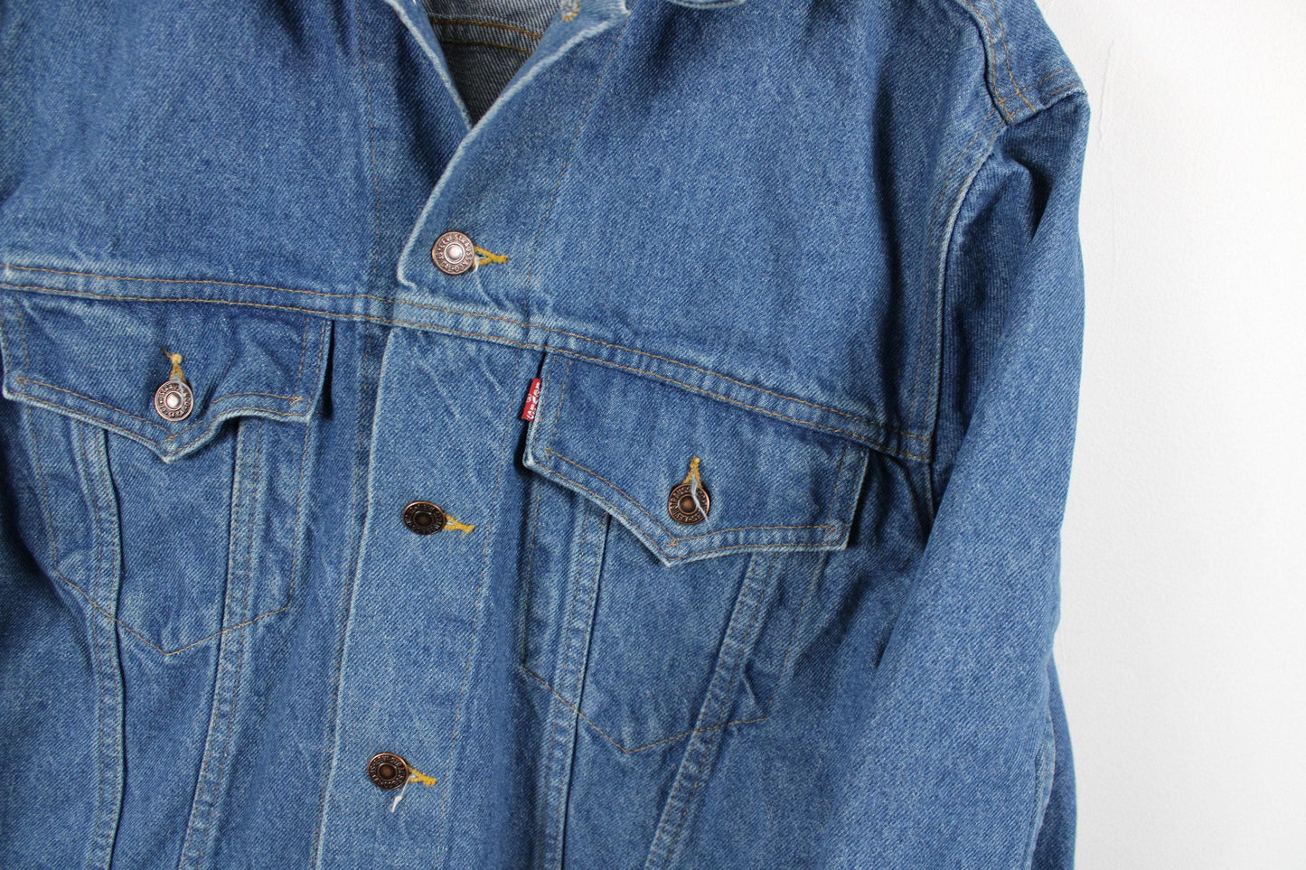 Vintage levi's jacket / levis denim bomber jean coat / 90's / 2000's clothing