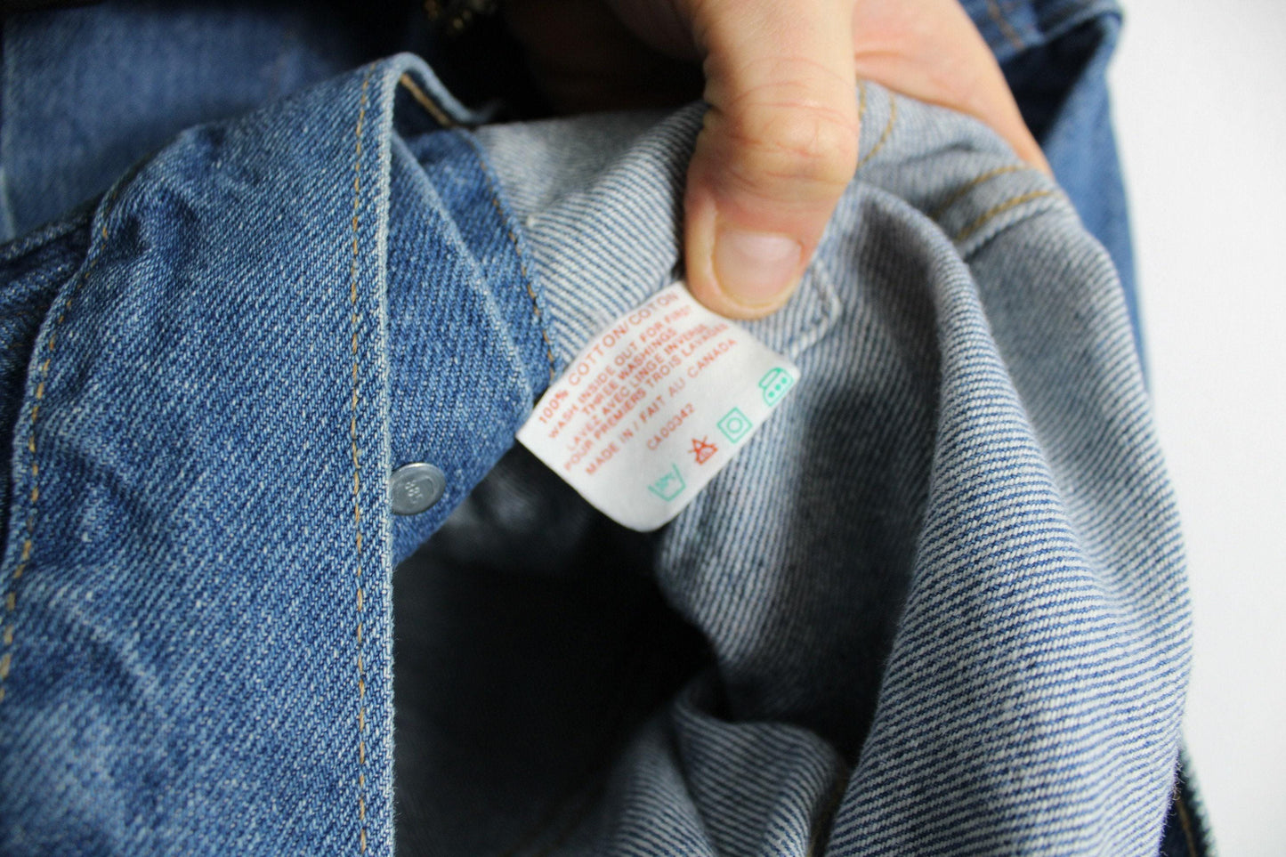 Vintage levi's jacket / levis denim bomber jean coat / 90's / 2000's clothing