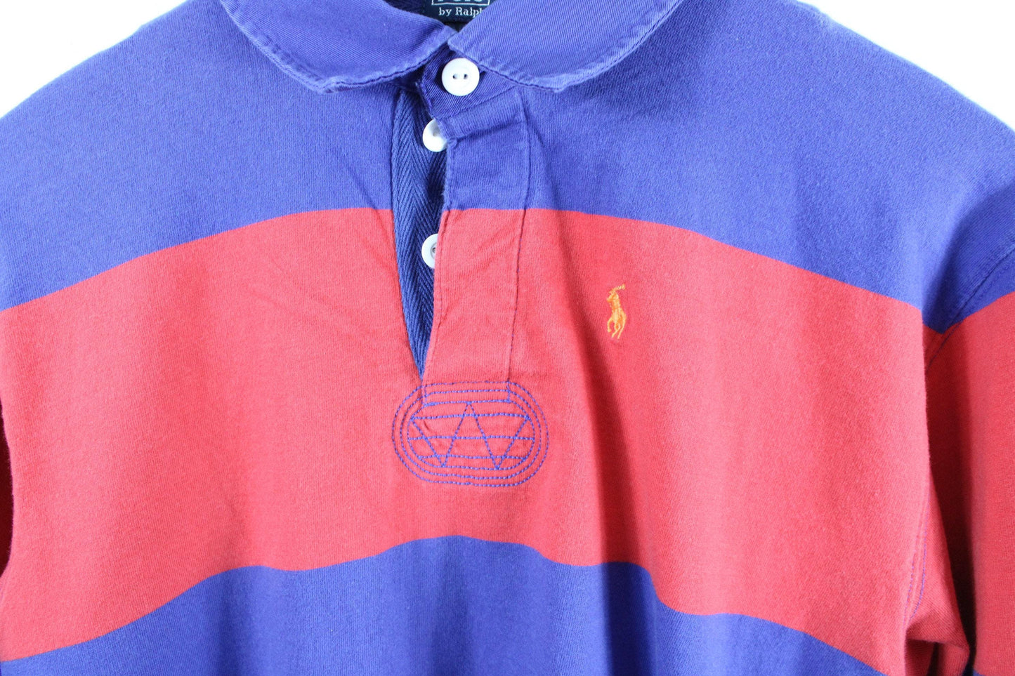 Polo rugby shirt / 90s vintage ralph lauren barbarian top / hip hop clothing / streetwear