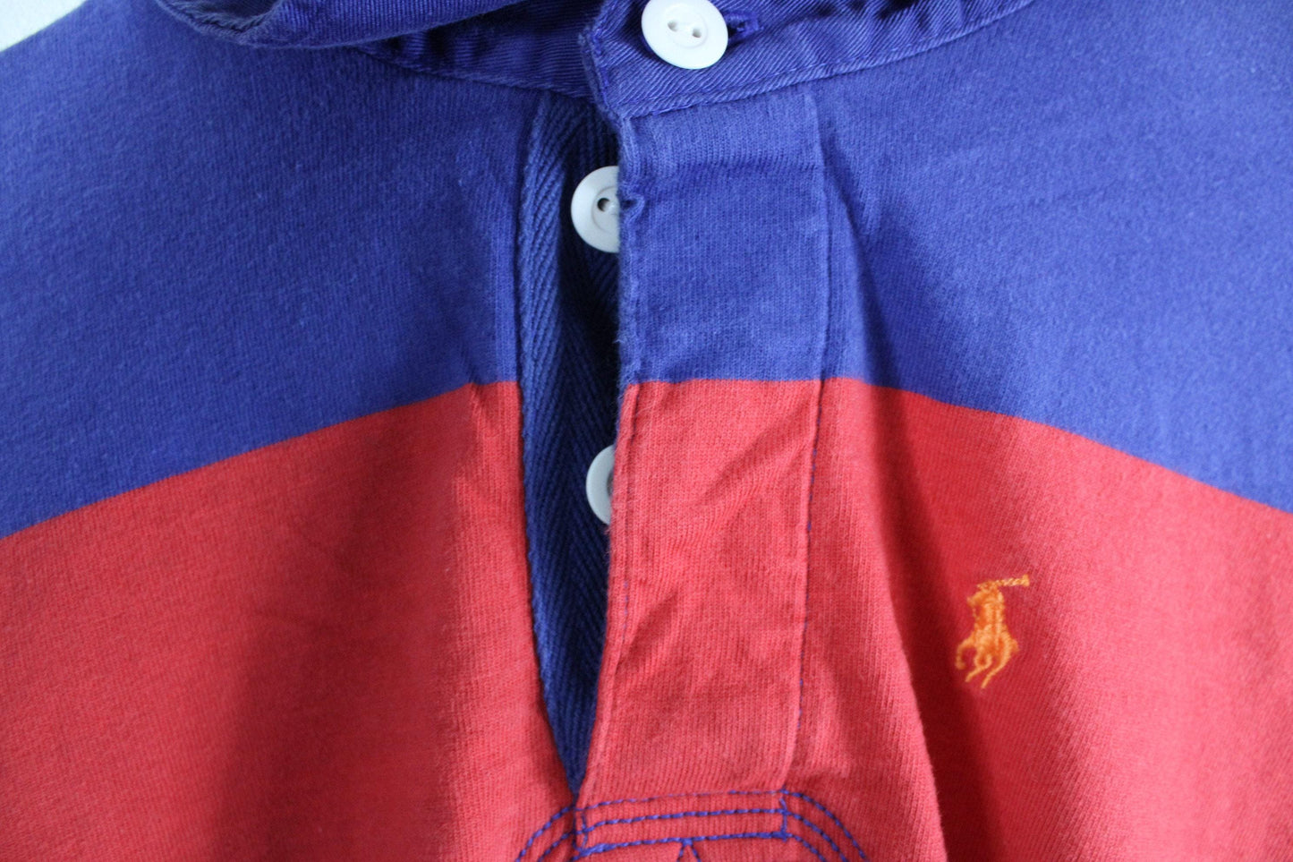 Polo rugby shirt / 90s vintage ralph lauren barbarian top / hip hop clothing / streetwear