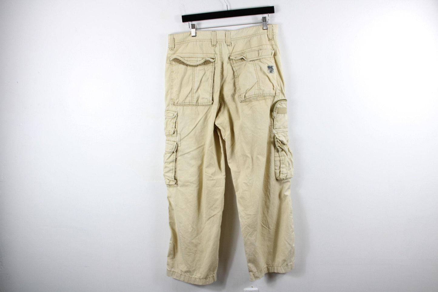 Vintage y2k union bay beige utility cargo pants | 2000s utility pants | beige cargo trousers | size 34x30