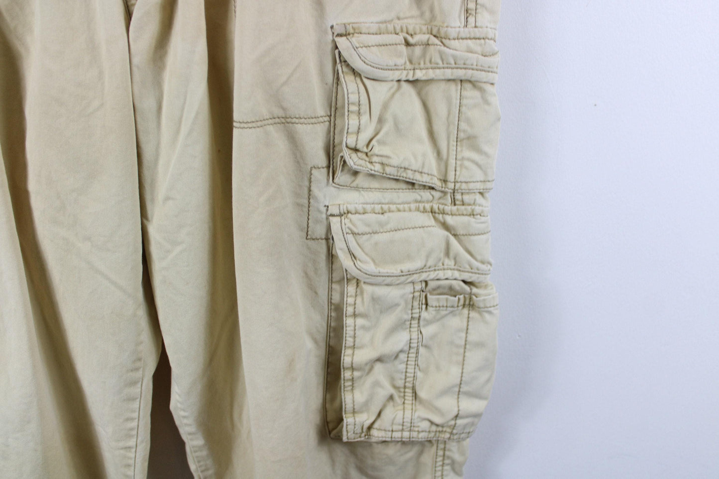 Vintage y2k union bay beige utility cargo pants | 2000s utility pants | beige cargo trousers | size 34x30