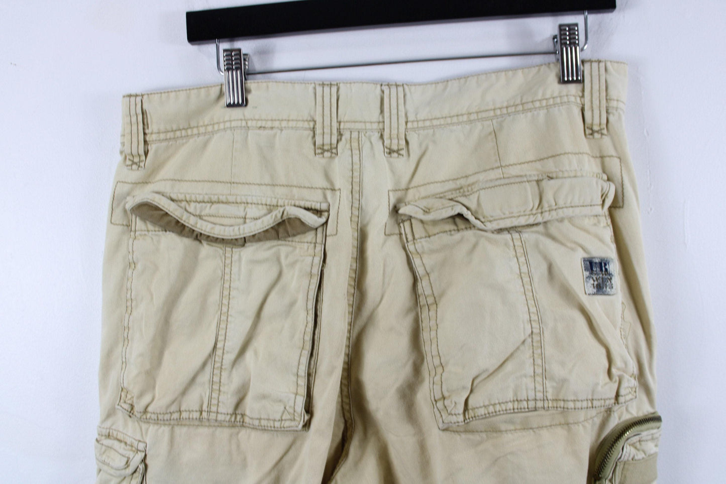 Vintage y2k union bay beige utility cargo pants | 2000s utility pants | beige cargo trousers | size 34x30