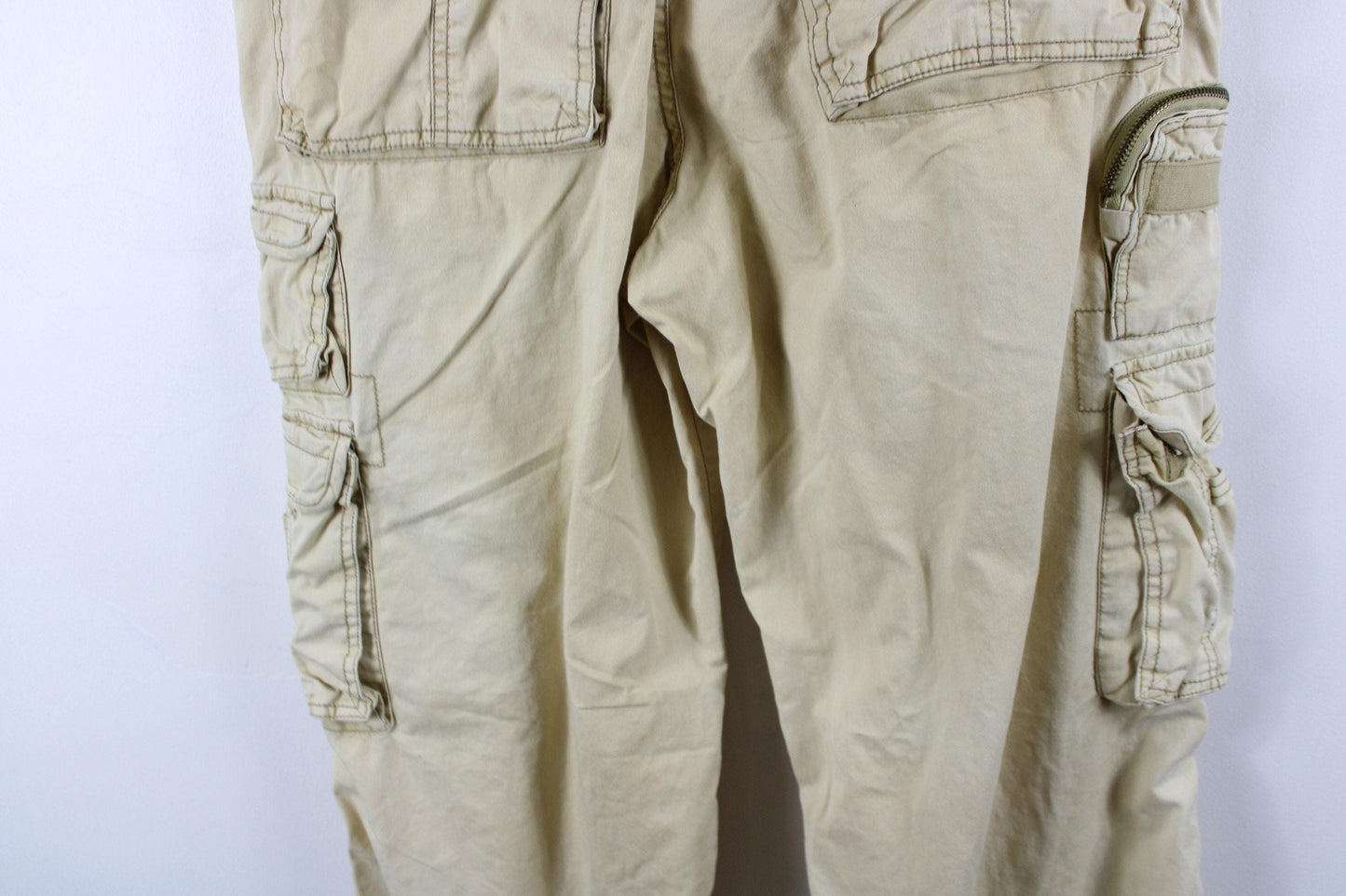 Vintage y2k union bay beige utility cargo pants | 2000s utility pants | beige cargo trousers | size 34x30