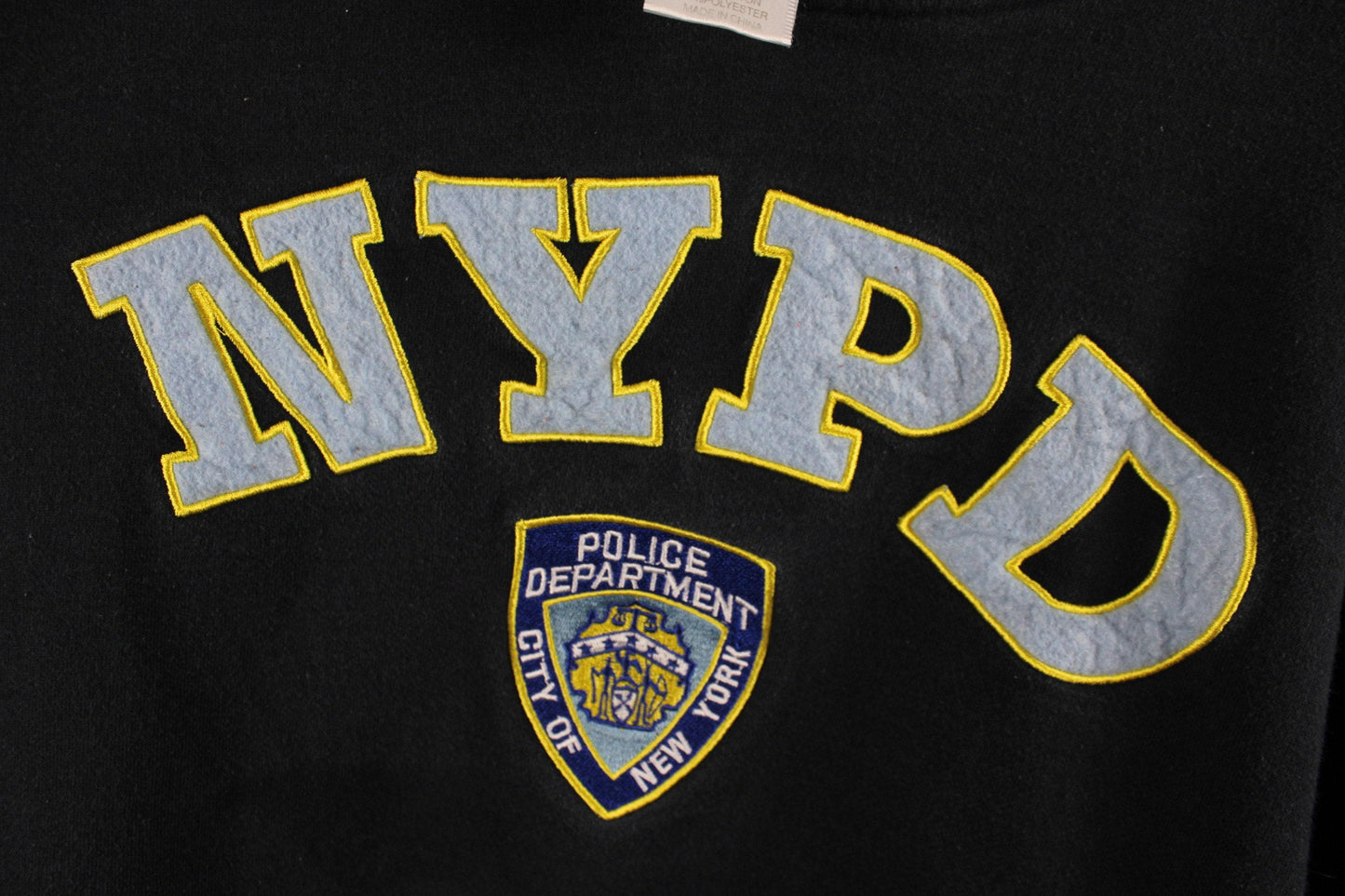 Nypd hoodie sweater / new-york-city police graphic hooded sweat-shirt / vintage 90s travel shirt