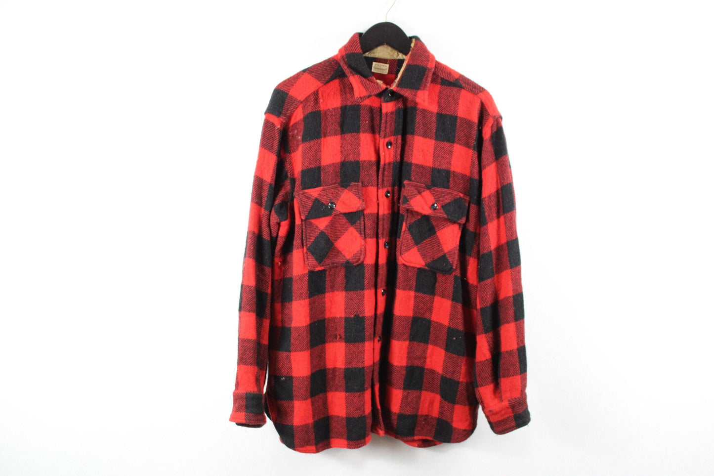 Vintage 2000s penneys towncraft red plaid flannel shirt