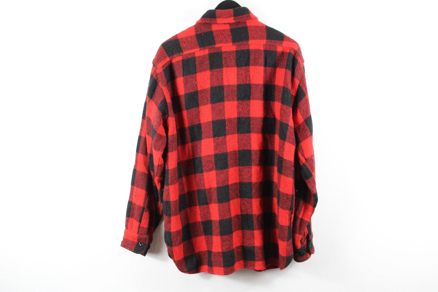 Vintage 2000s penneys towncraft red plaid flannel shirt