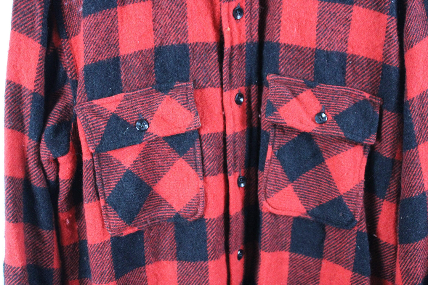 Vintage 2000s penneys towncraft red plaid flannel shirt