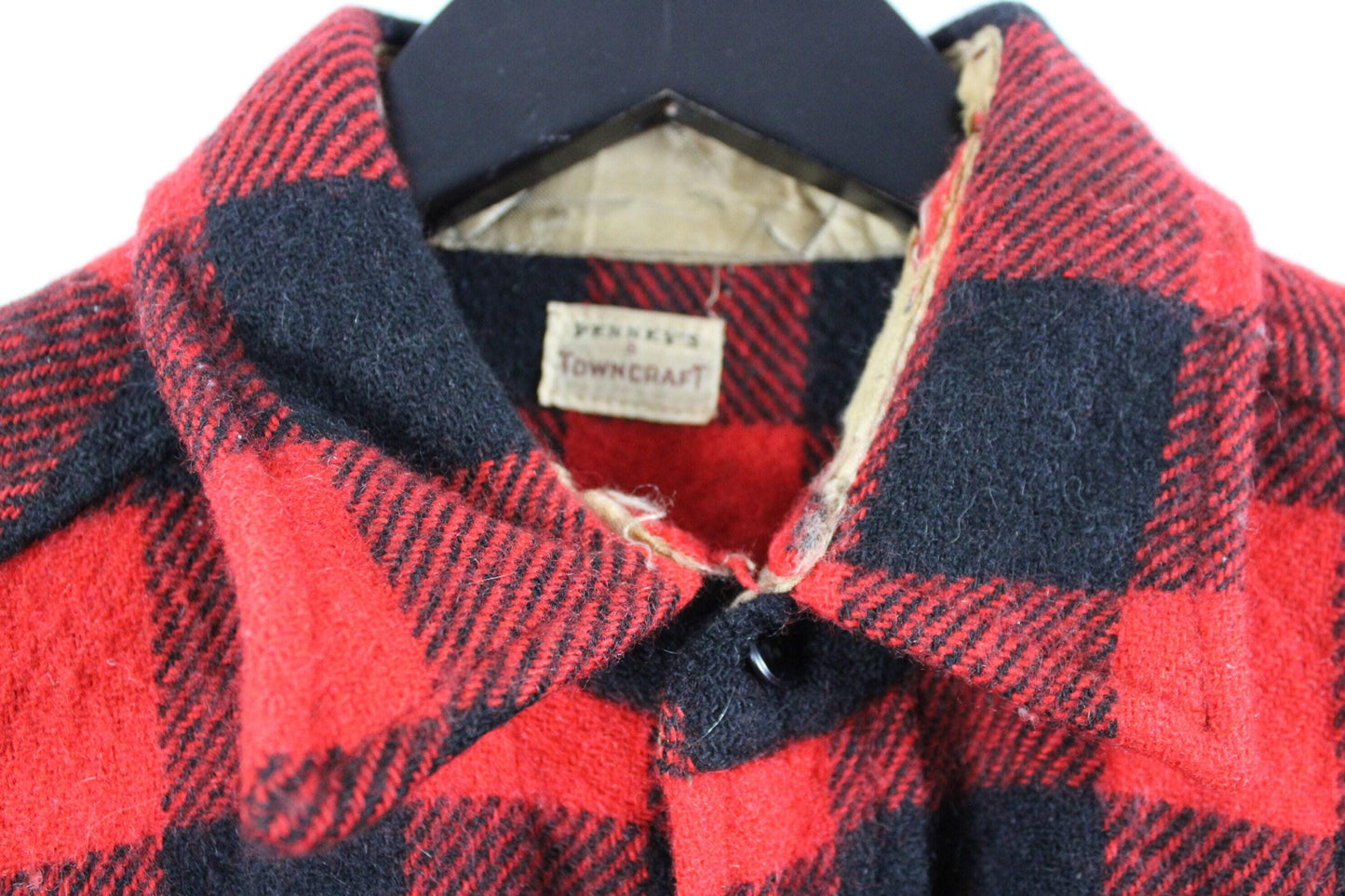 Vintage 2000s penneys towncraft red plaid flannel shirt