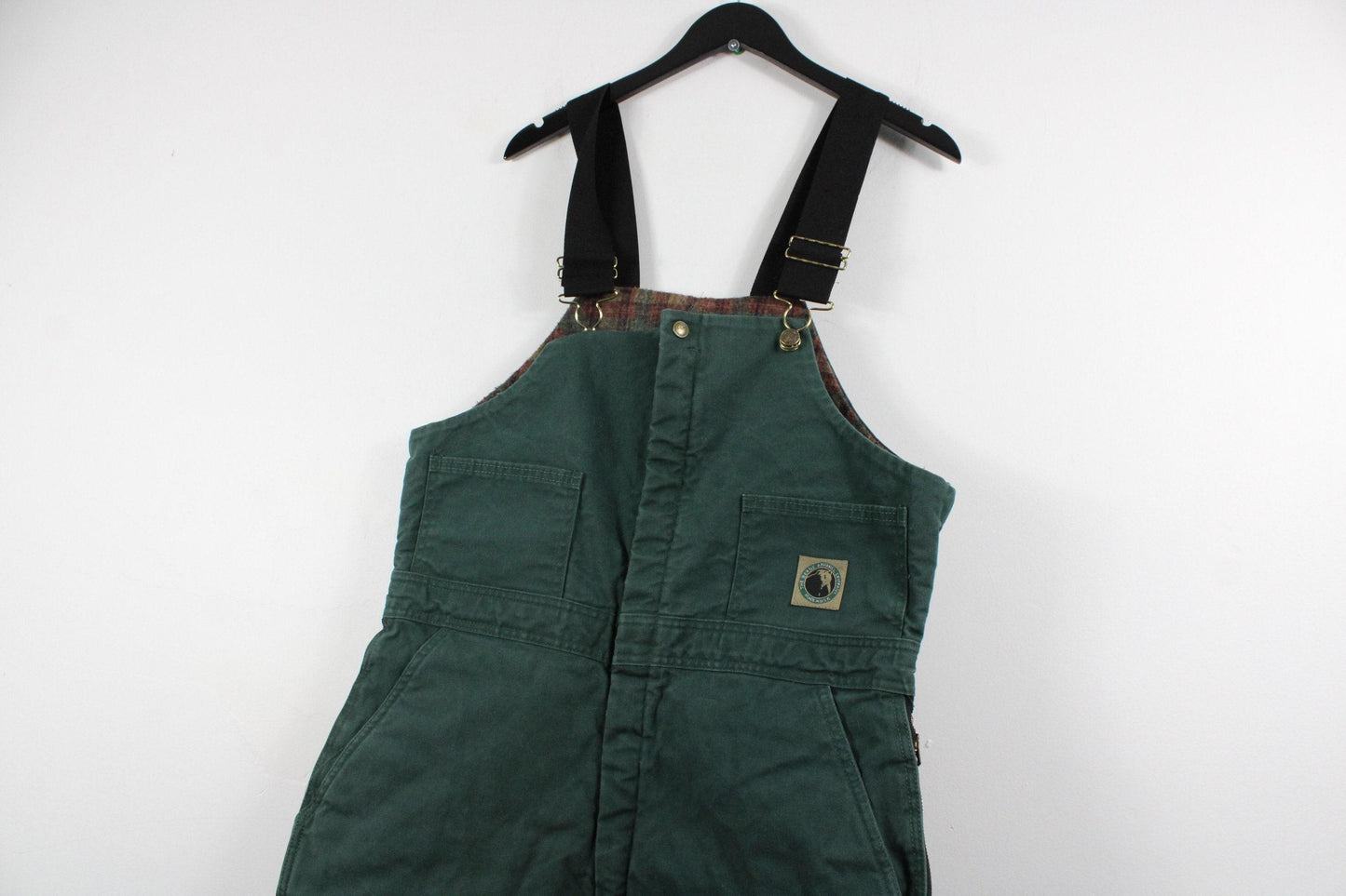 Berne apparel carpenter overalls / vintage coverall dungarees / canvas construction pants / studio trousers / utility workwear