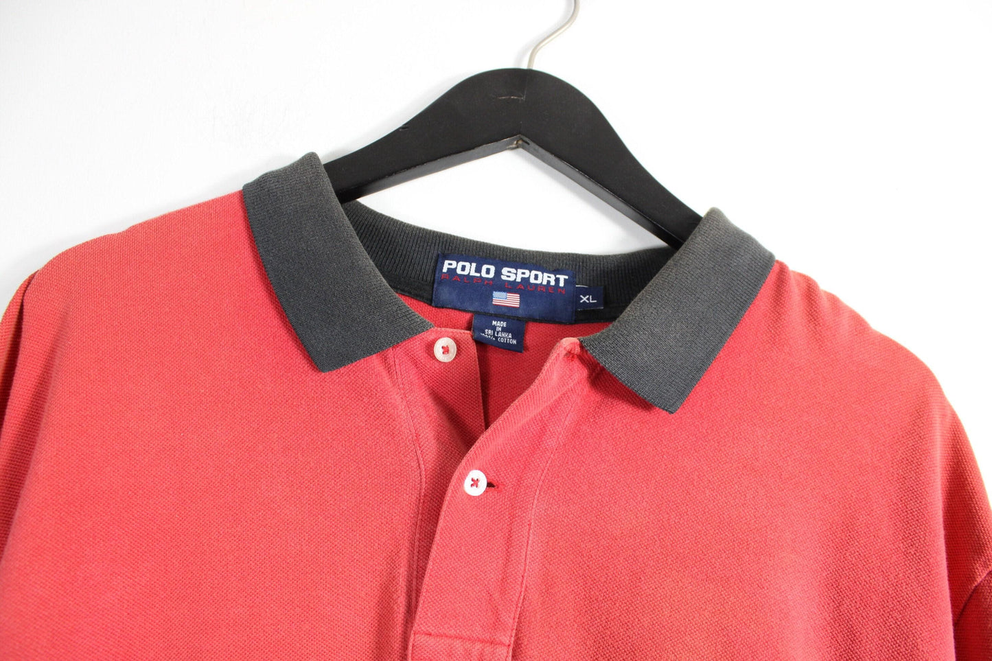 Polo-sport rugby shirt / 90s vintage ralph-lauren stripe top / hip hop clothing / streetwear