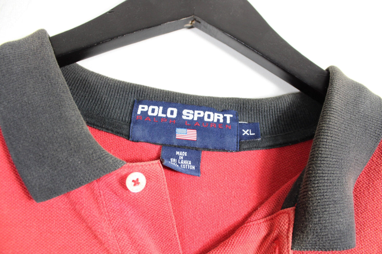 Polo-sport rugby shirt / 90s vintage ralph-lauren stripe top / hip hop clothing / streetwear