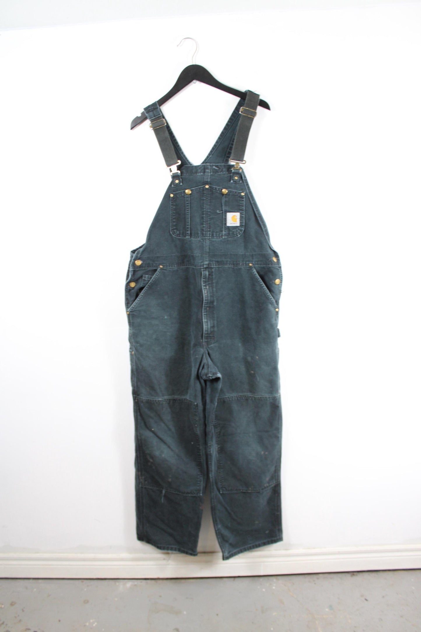 Carhartt Tearaway Carpenter Overall/ Vintage Heavy Canvas Denim Studio Coveralls / Utility Workwear Dungaree / 90s Clothing