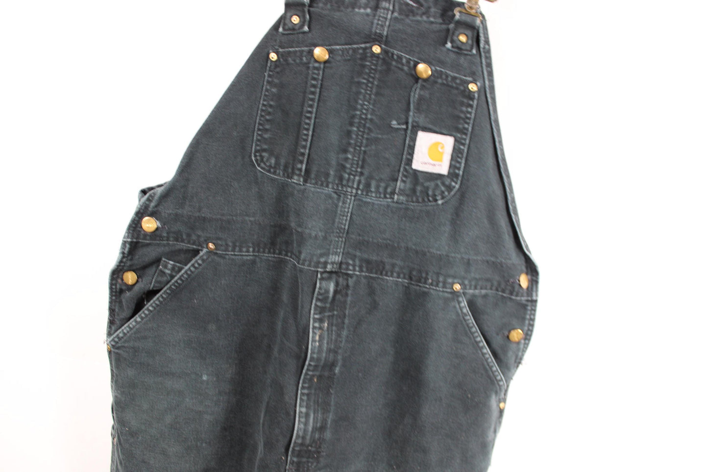 Carhartt Tearaway Carpenter Overall/ Vintage Heavy Canvas Denim Studio Coveralls / Utility Workwear Dungaree / 90s Clothing