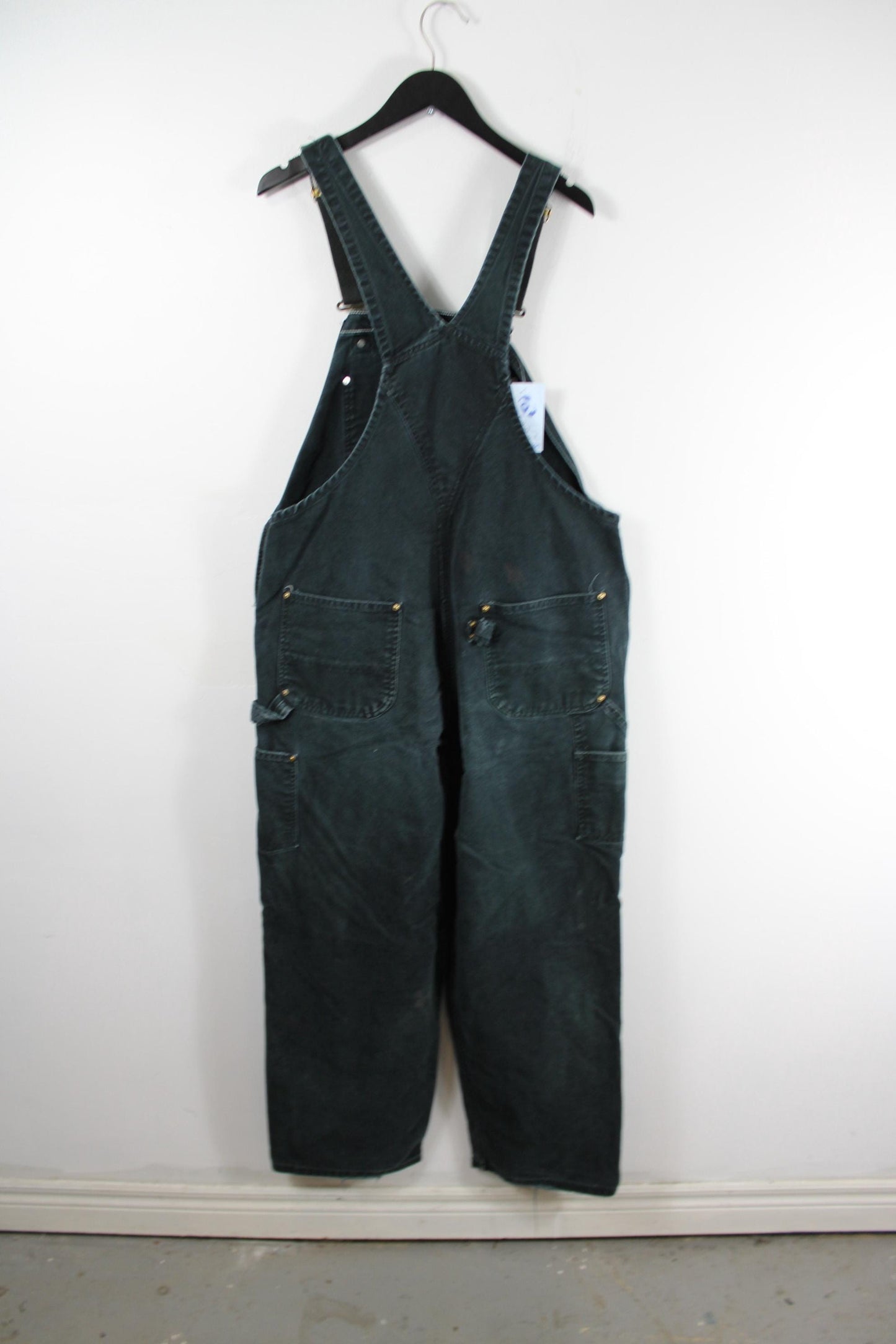 Carhartt Tearaway Carpenter Overall/ Vintage Heavy Canvas Denim Studio Coveralls / Utility Workwear Dungaree / 90s Clothing