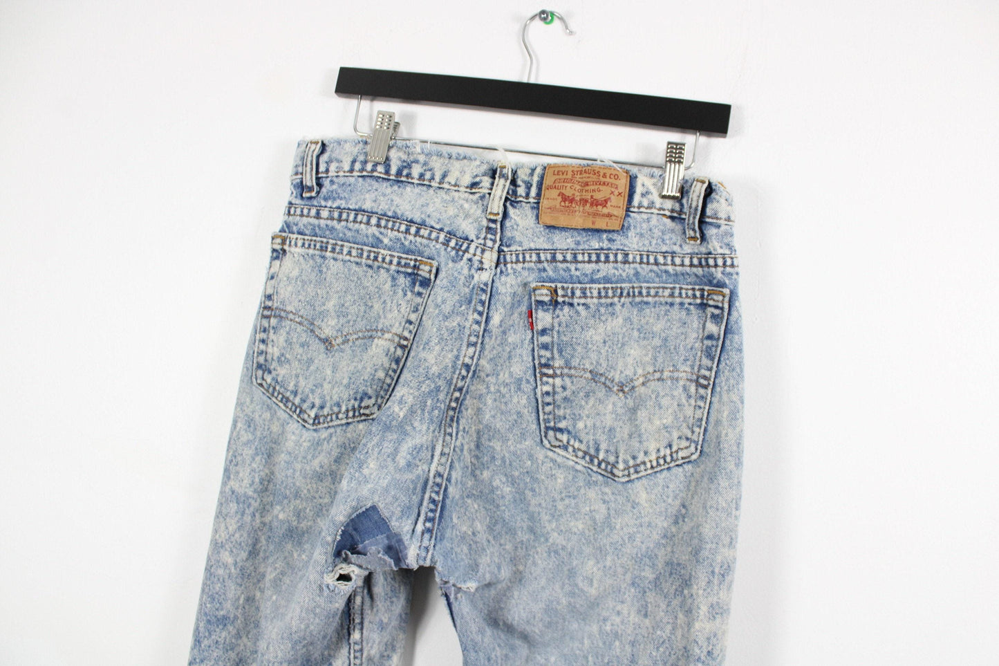 Levi's 505 jeans / vintage acid-wash denim trouser / 90s / 80s clothing / western cowboy / 36x30