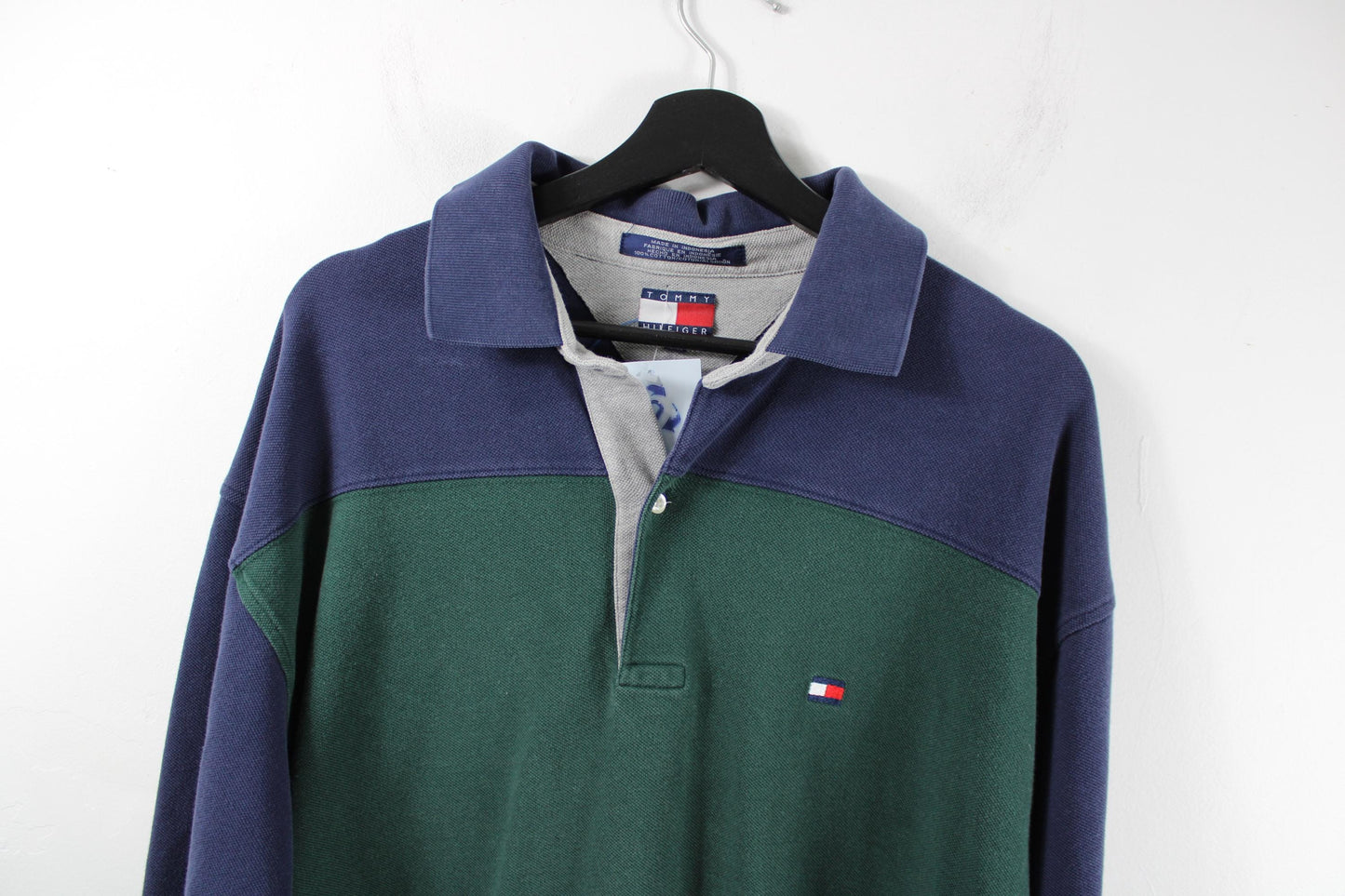 Polo Rugby Shirt / 90s Vintage Tommy Hilfiger Barbarian Style Nautica Top / Hip Hop Clothing / Streetwear