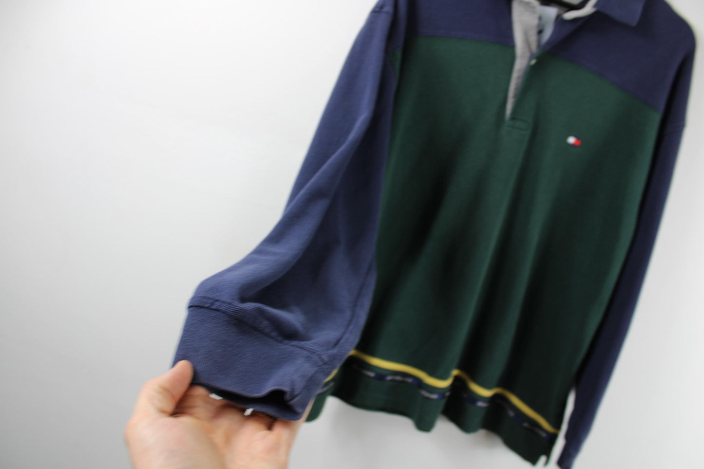 Polo Rugby Shirt / 90s Vintage Tommy Hilfiger Barbarian Style Nautica Top / Hip Hop Clothing / Streetwear