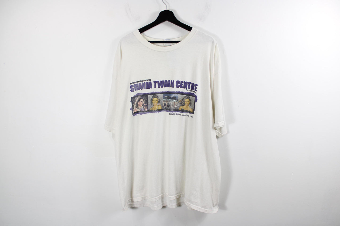 Shania Twain Concert T-Shirt | Vintage '90s Country Music Tee | Women's Size XXL | White And Purple