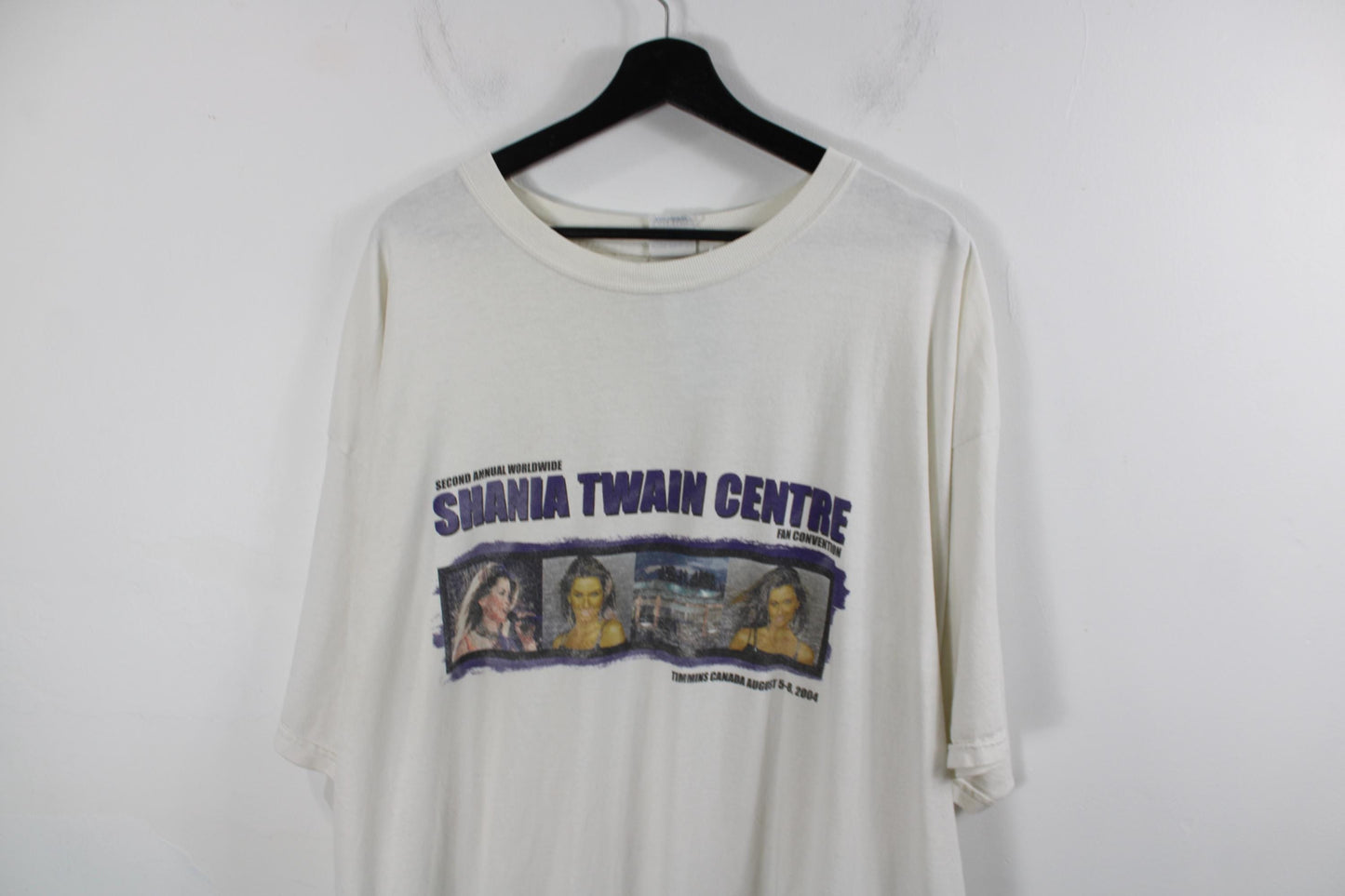 Shania Twain Concert T-Shirt | Vintage '90s Country Music Tee | Women's Size XXL | White And Purple