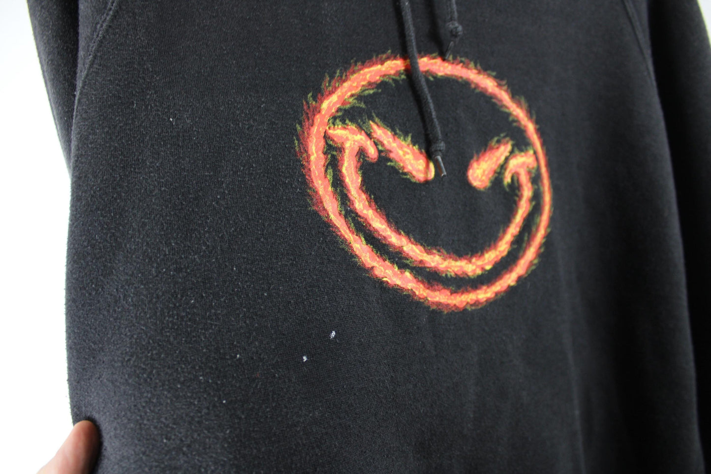 Vintage r2 raver hoodie | retro smiley face graphic pullover | unisex streetwear