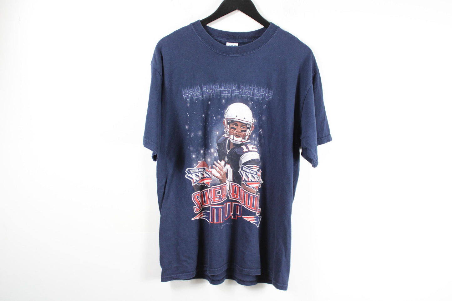 Vintage superbowl xxxvi tom brady t-shirt | new england patriots nfl tee | size large | retro football fan gear