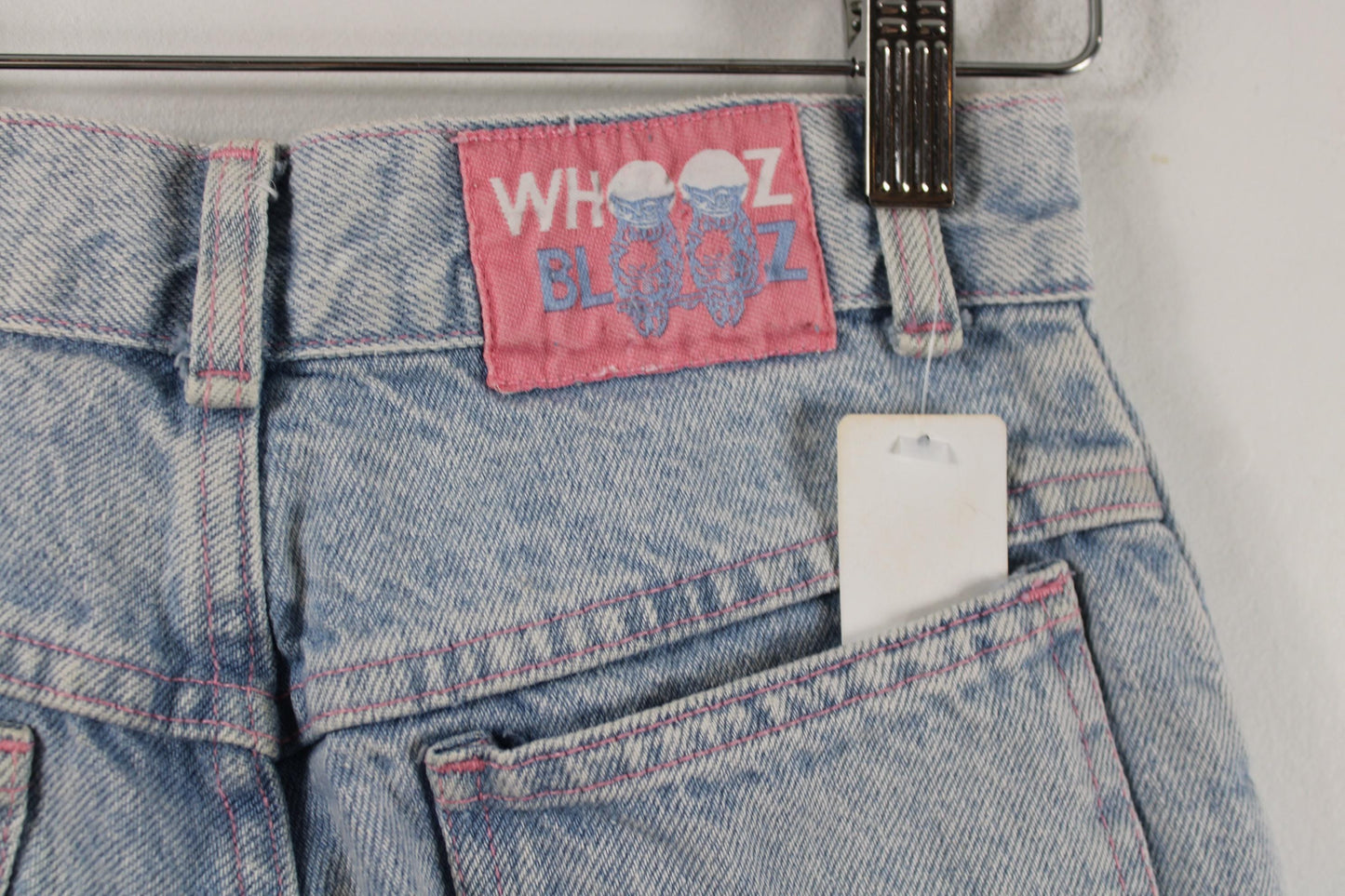 Vintage whooz blooz light wash denim shorts - retro casual wear