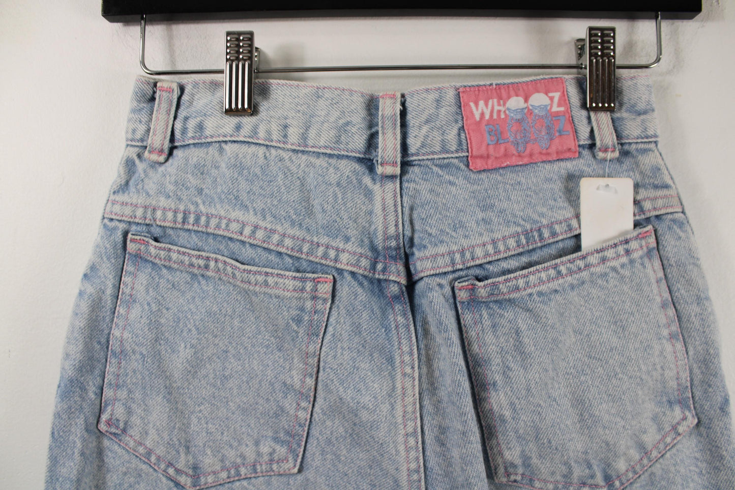 Vintage whooz blooz light wash denim shorts - retro casual wear