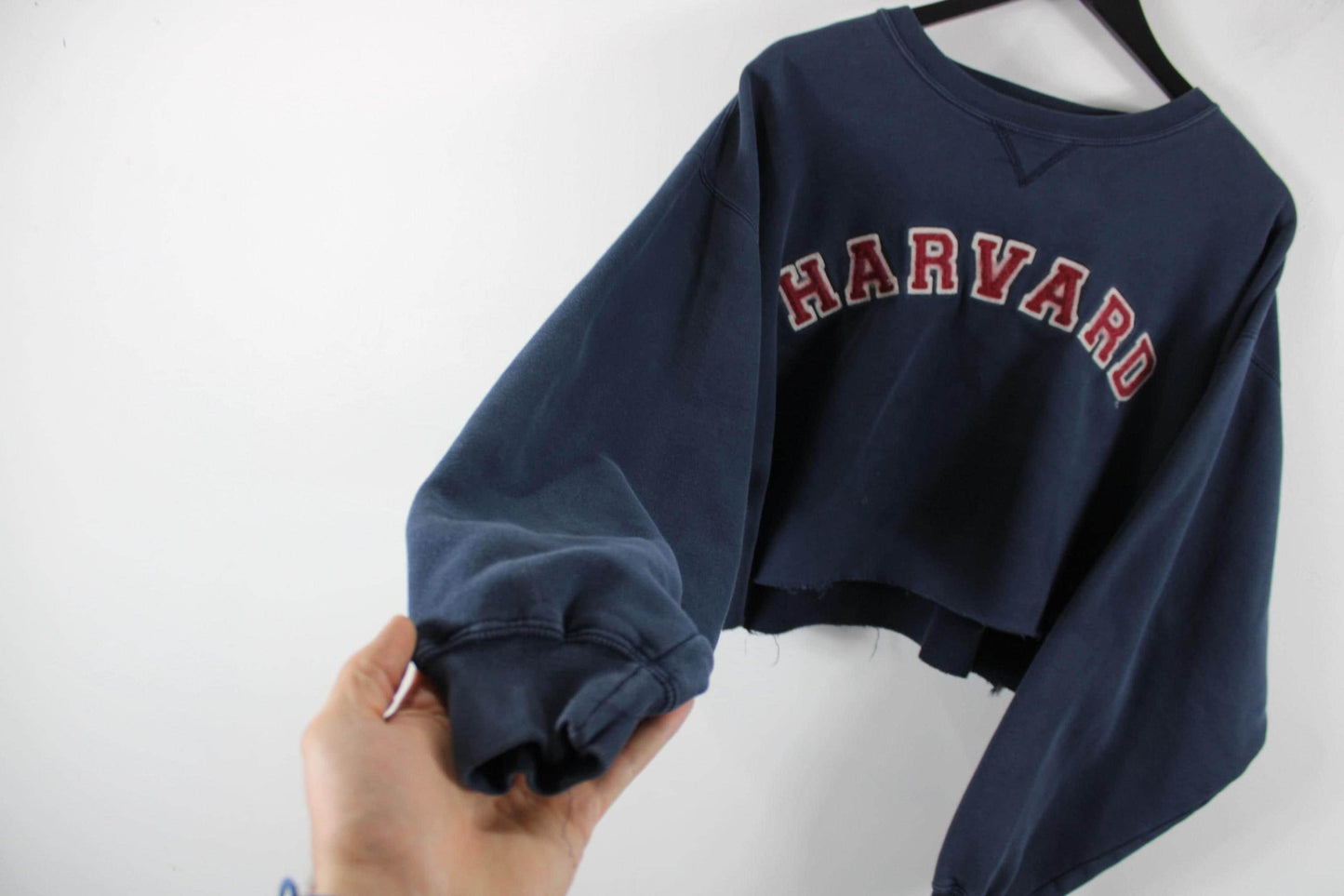 Harvard Cropped Sweater - Vintage 90s University Logo, Size XL