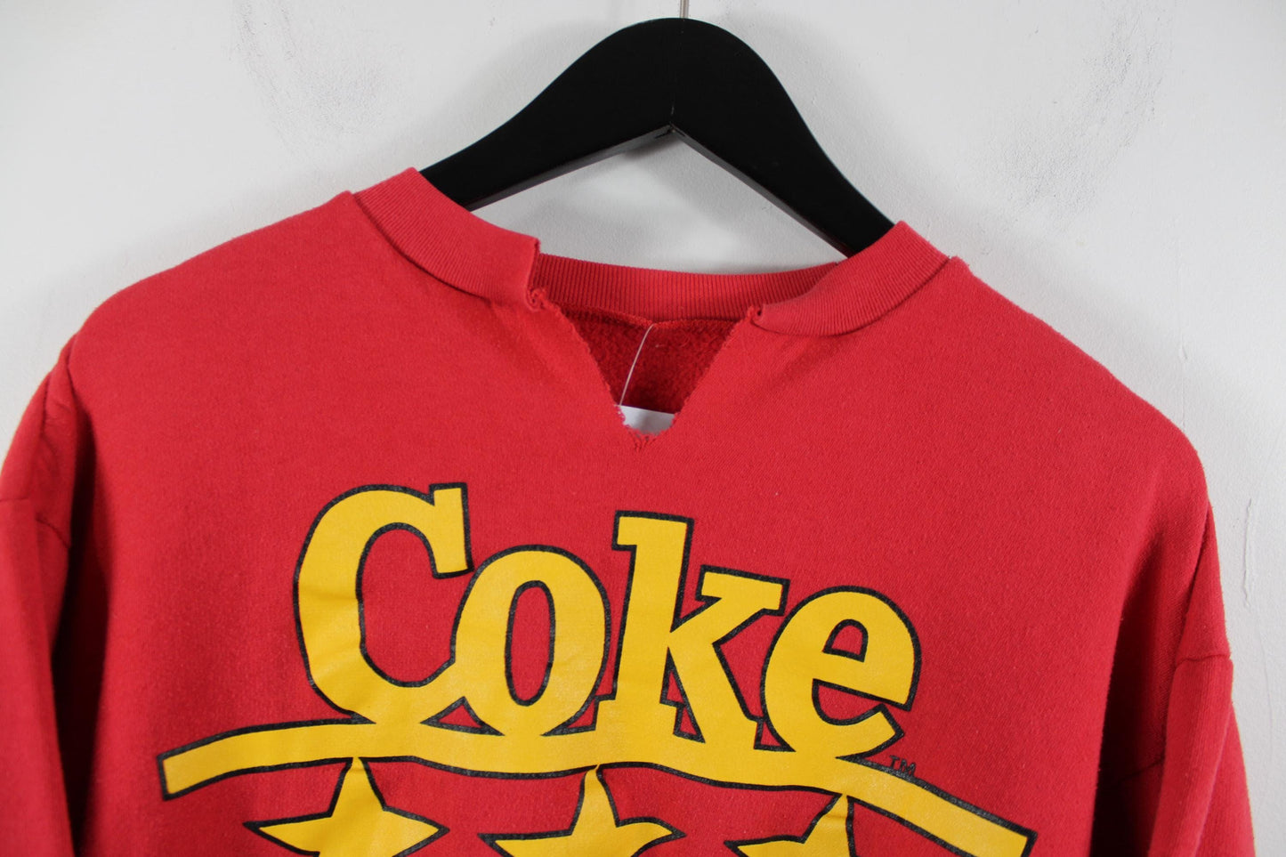 Coca-Cola Cropped Sweater - Vintage 90s Graphic Sweatshirt, Size L