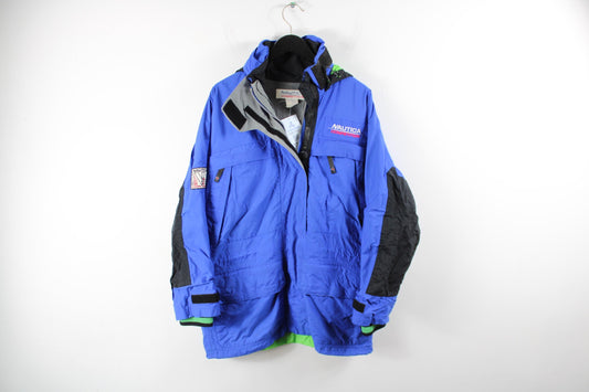 Nautica Competition Jacket | Vintage 90s Retro Sailing Gear | Men’s/Women’s Size | Colorful Windbreaker