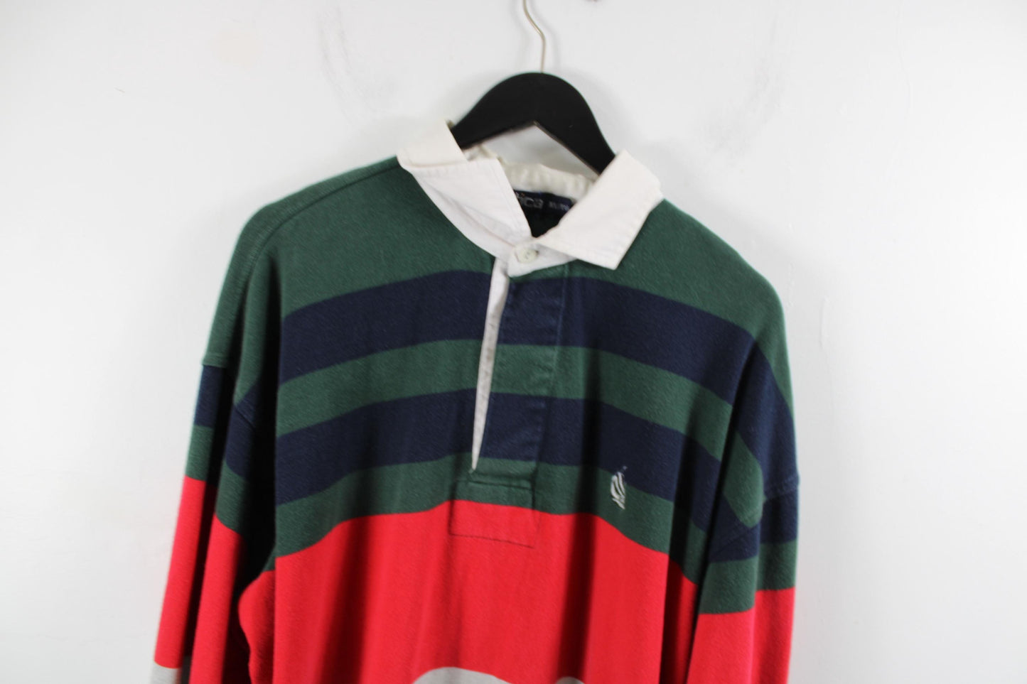 Polo rugby shirt / 90s vintage barbarian style nautica top / hip hop clothing / streetwear