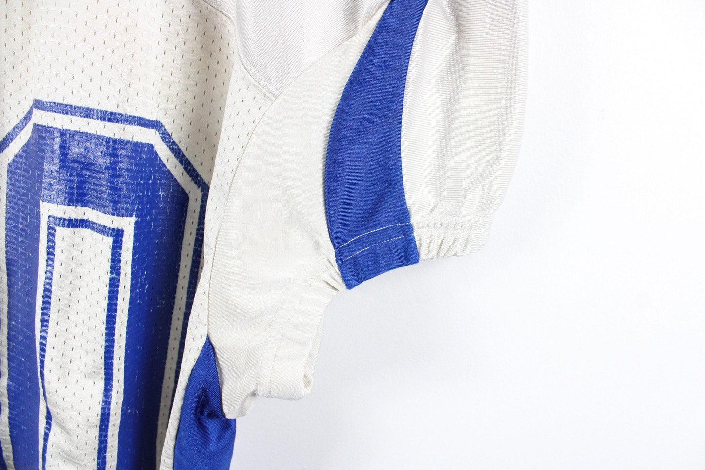 American-football jersey / vintage champion white cotton wash shirt / 90s sports team uniform