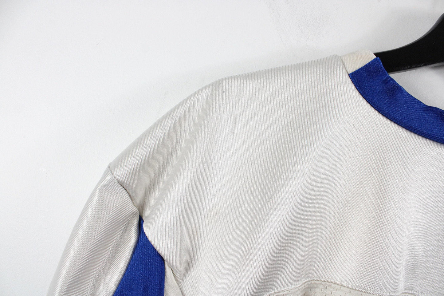 American-football jersey / vintage champion white cotton wash shirt / 90s sports team uniform