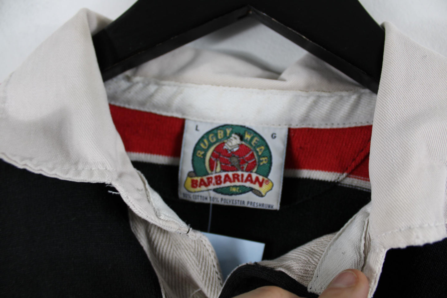 Polo rugby shirt / 90s vintage barbarian top / hip hop clothing / streetwear