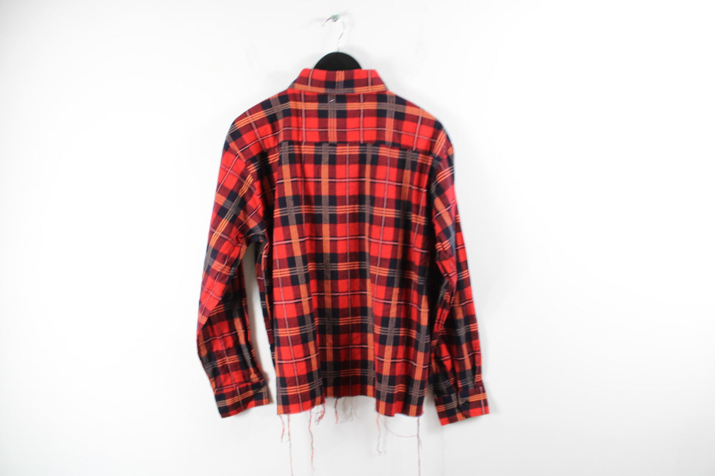 Red plaid flannel shirt | vintage cropped dinner jacket | unisex casual style layering