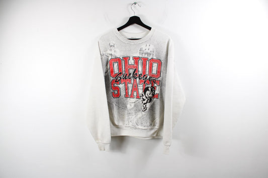 Ohio-State-Buckeyes University Sweater / Vintage NCAA Sweatshirt / 90s Embroidered Pullover Crewneck