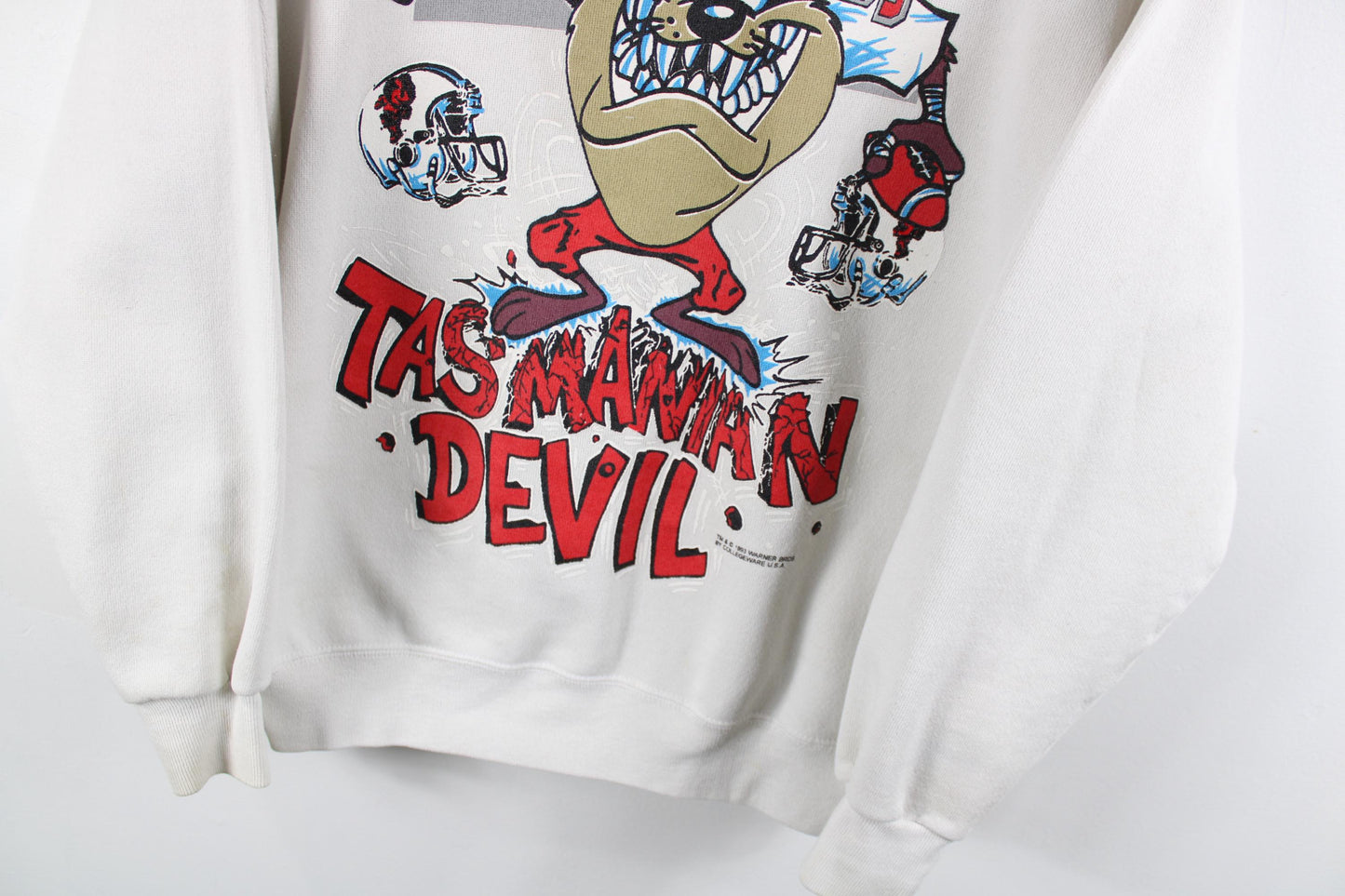 Ohio-State-Buckeyes University Looney-Tunes Sweater / Vintage NCAA Sweatshirt / 90s Embroidered Pullover Crewneck