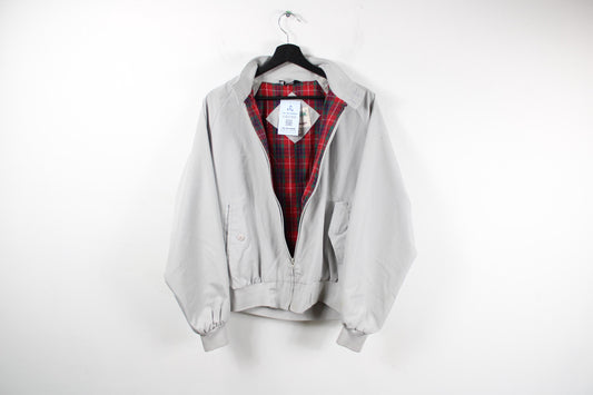 Vintage Golf Bomber Jacket | Classic Plaid Lined Harrington Coat | Preppy Style | 90s Clothing