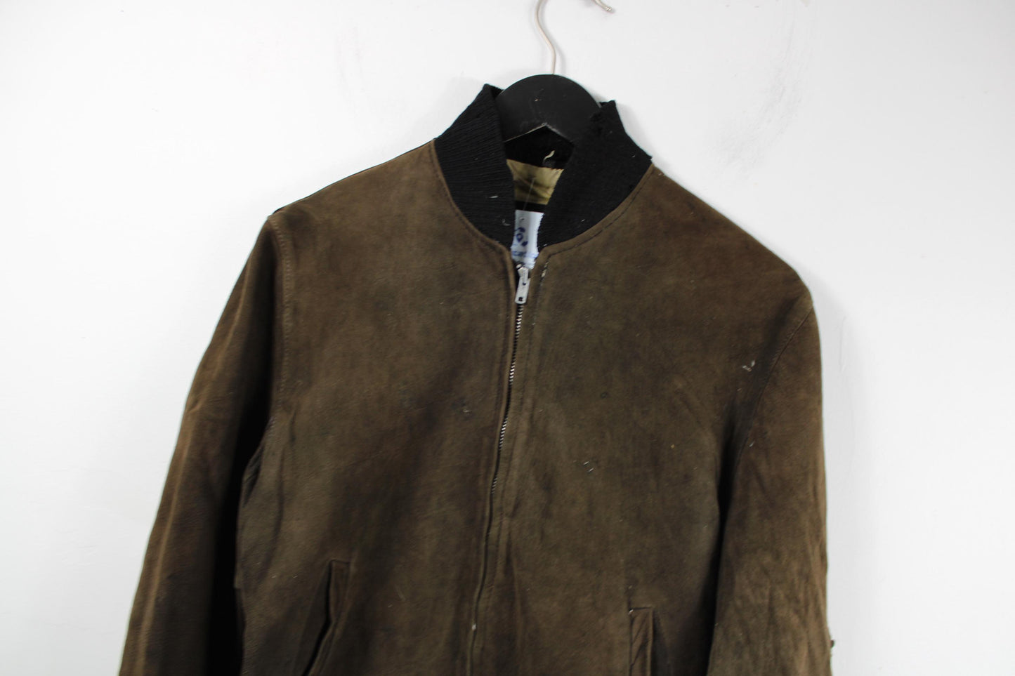 Vintage Reed Sportswear Suede Leather Jacket / Brown And Black / 1970s Clothing