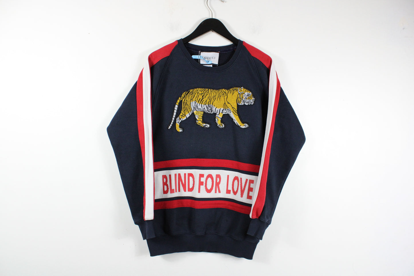Gucci "Blind For Love" Tiger Embroidery Made in Italy Sweatshirt