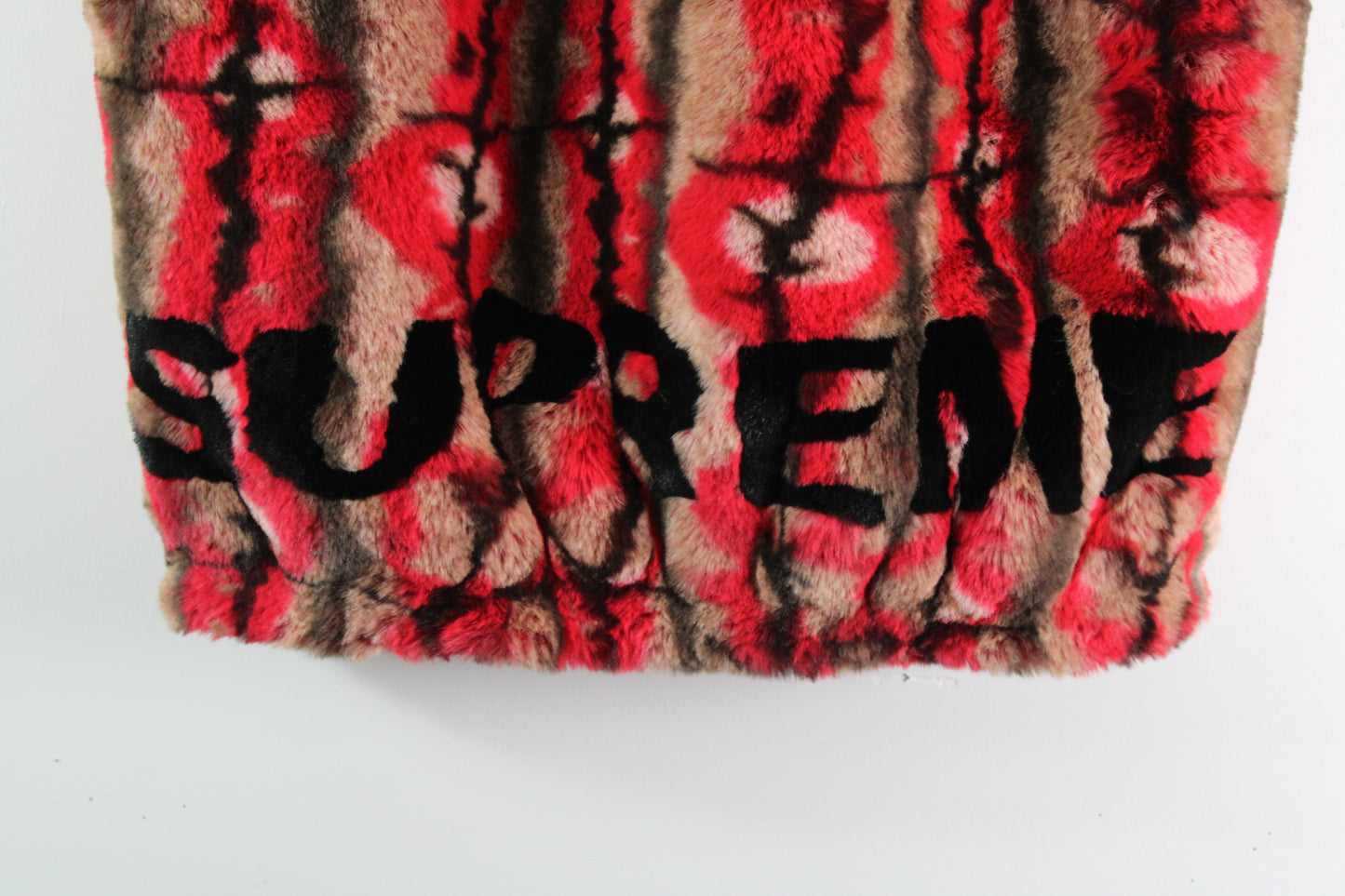 Supreme Faux Fur Hooded Vest - RED
