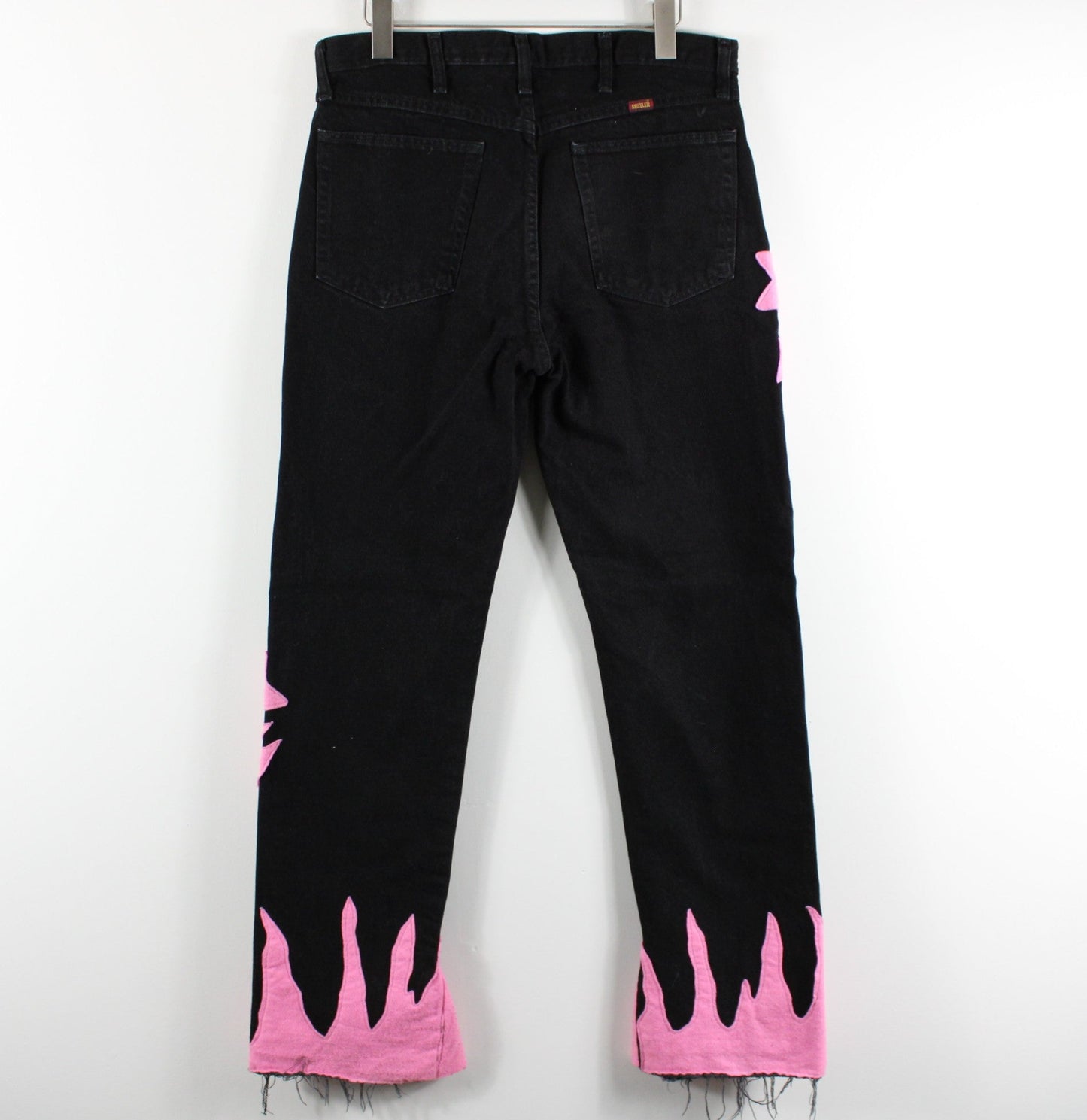 Ice Custom Flame Jeans (Black & Pink)