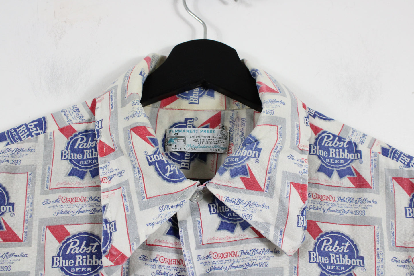 Pabst Blue Ribbon Beer Button-Up Shirt