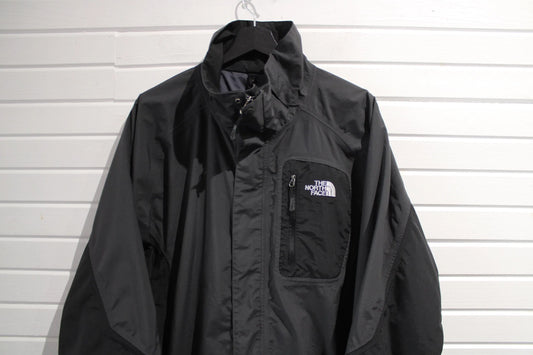 Vintage North-Face HyVent Jacket | Black Outdoor Technical Shell | Mountain Rainwear