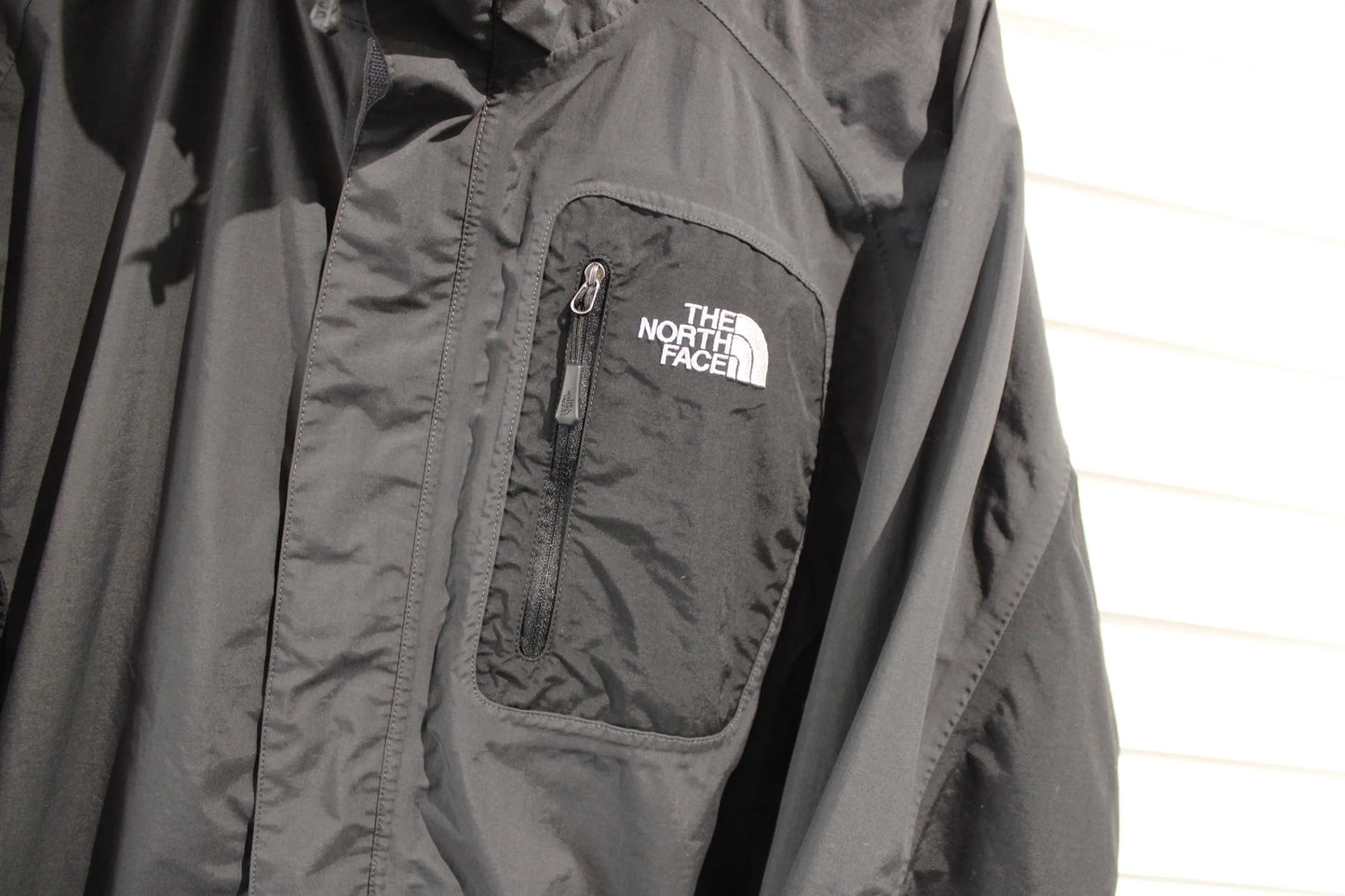 Vintage North-Face HyVent Jacket | Black Outdoor Technical Shell | Mountain Rainwear