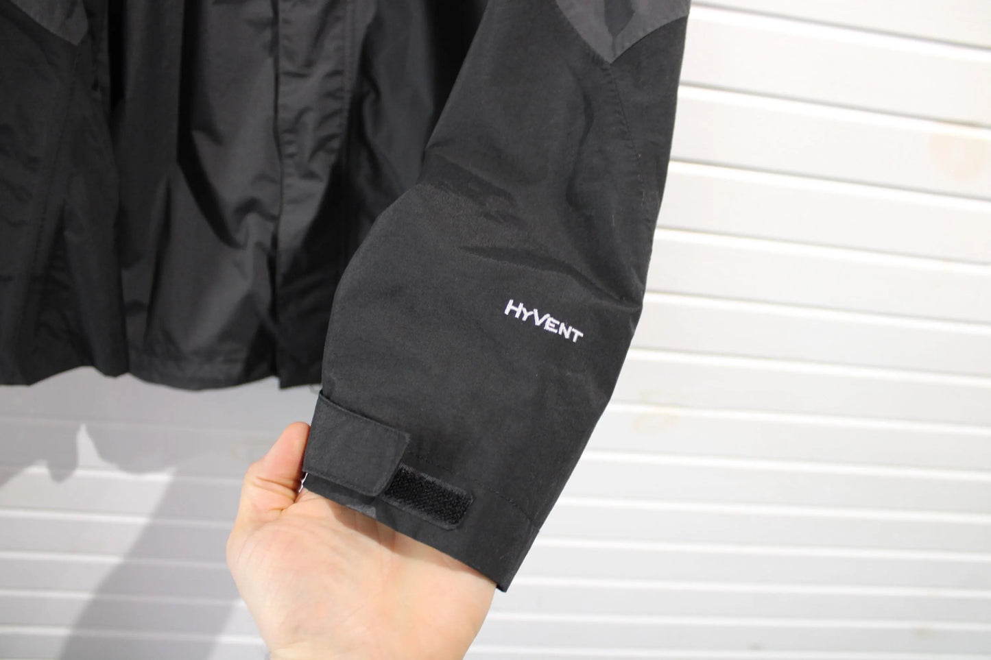 Vintage North-Face HyVent Jacket | Black Outdoor Technical Shell | Mountain Rainwear