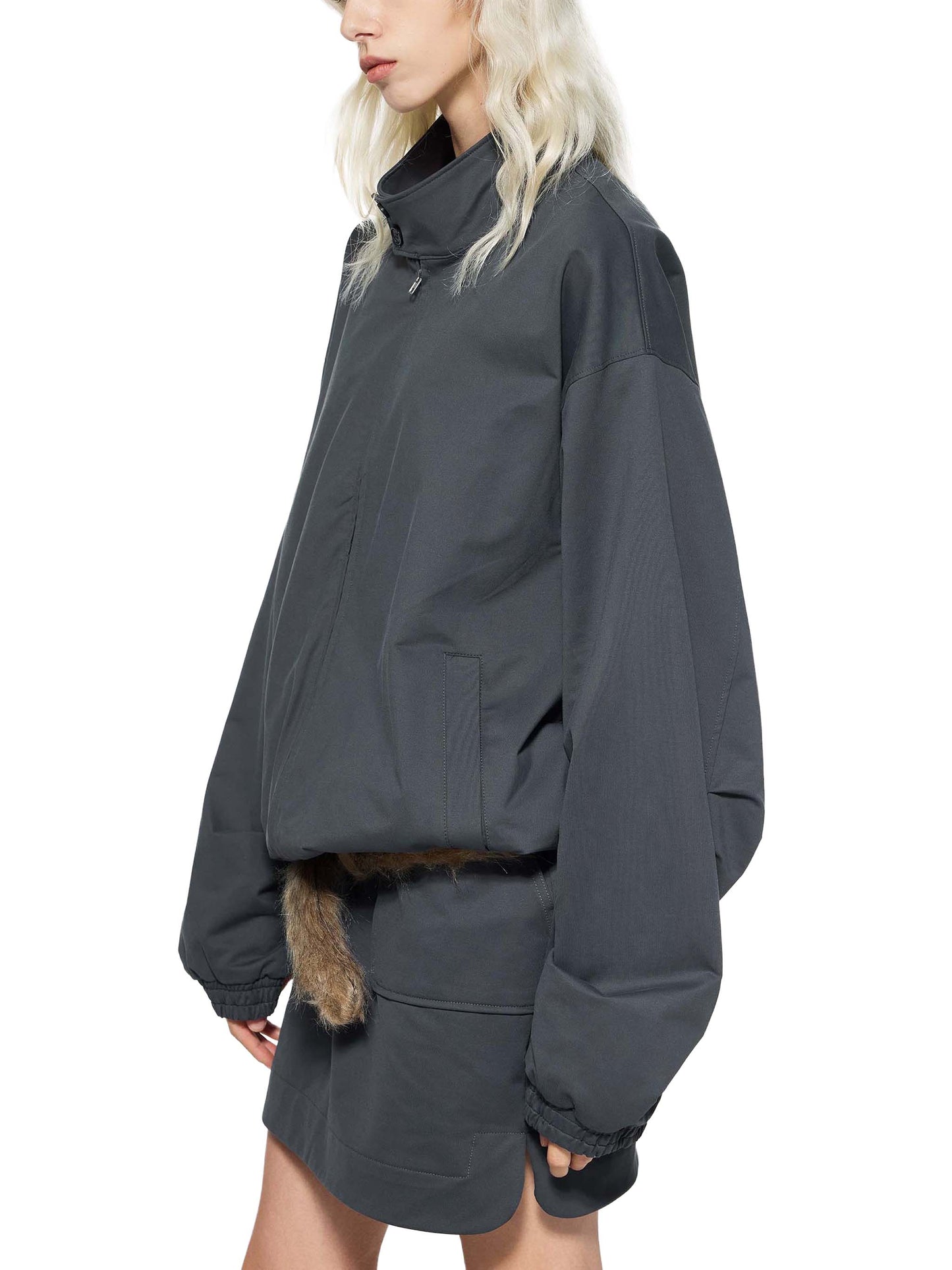 Relocation Stand Collar Bomber Jacket